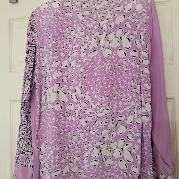 Koos of Course Womens Silk Long Sleeve Artsy Buttondown Blouse Size Small - Picture 3 of 3